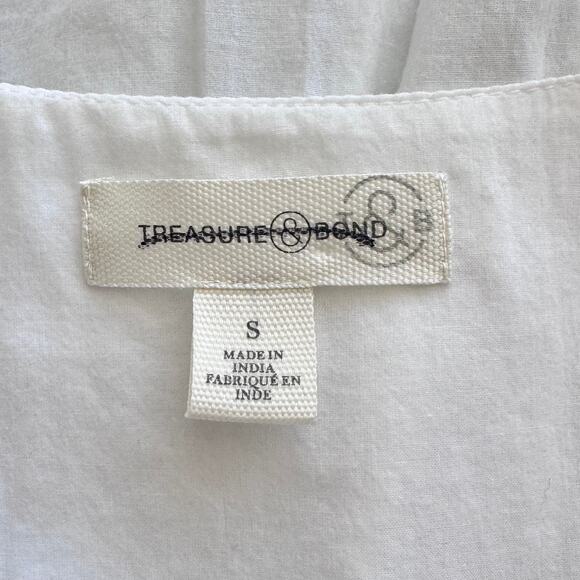 Treasure & Bond Light Wrap Blouse Top in White - Picture 5 of 6